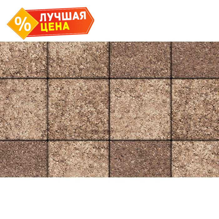 Плитка тротуарная Квадрум (Квадрат) В.1.К.10 Листопад гладкий xаски