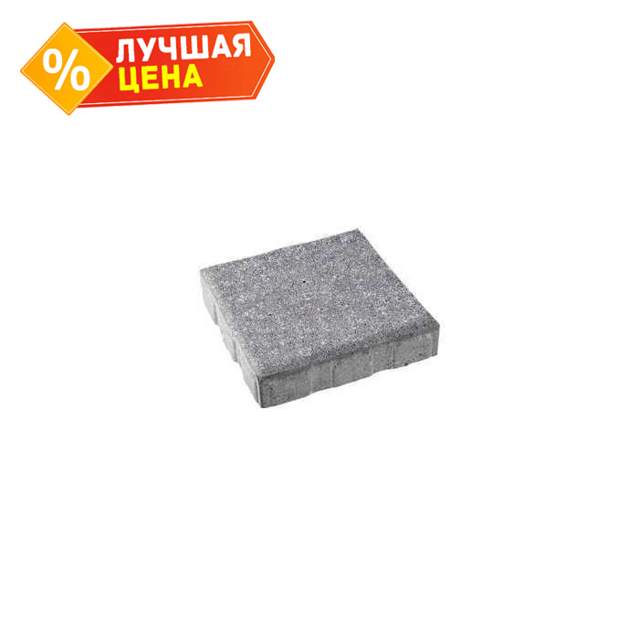 Плитка тротуарная Квадрум Б.7.К.8 гладкий серый 600x600x80 мм