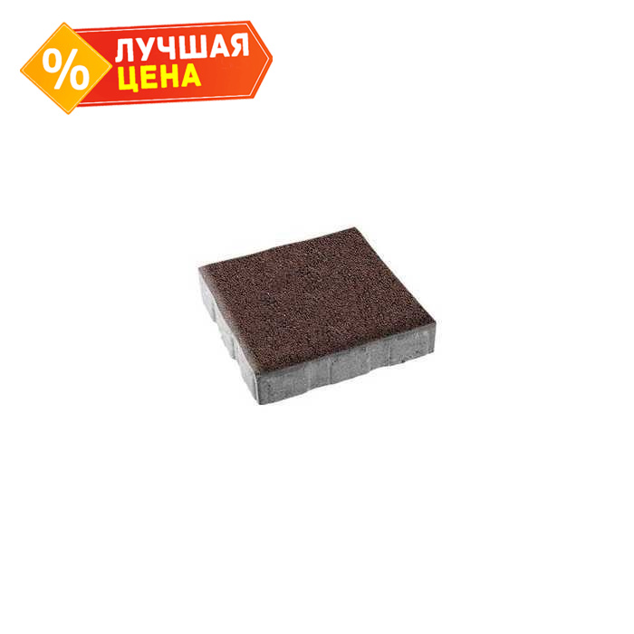 Плитка тротуарная Квадрум Б.7.К.8 гранит коричневый 600x600x80 мм