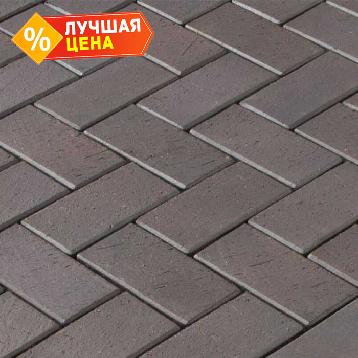 Тротуарная клинкерная брусчатка Vandersanden Meissen коричнево-серый, 200x100x52 мм