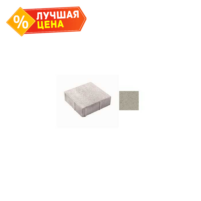 Плитка тротуарная Квадрат (ЛА-Линия) Б.1.К.6 гладкий белый 300x300x60 мм