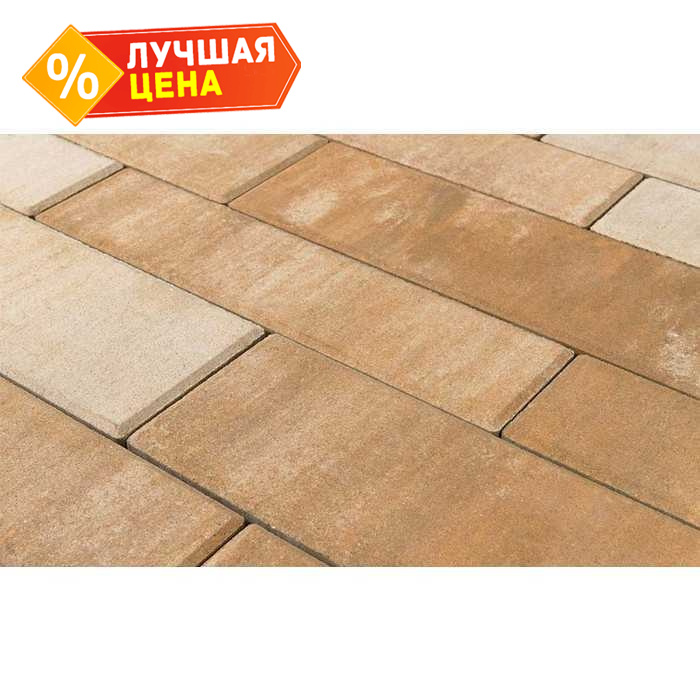 Плитка тротуарная BRAER Домино Color Mix Плато, 120/160x60 мм