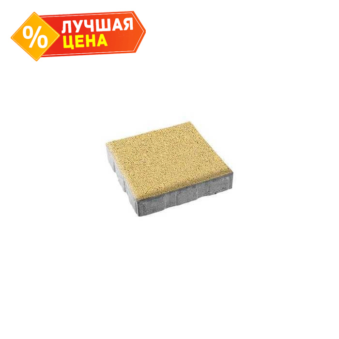 Плитка тротуарная Квадрум Б.7.К.8 гранит желтый 600x600x80 мм