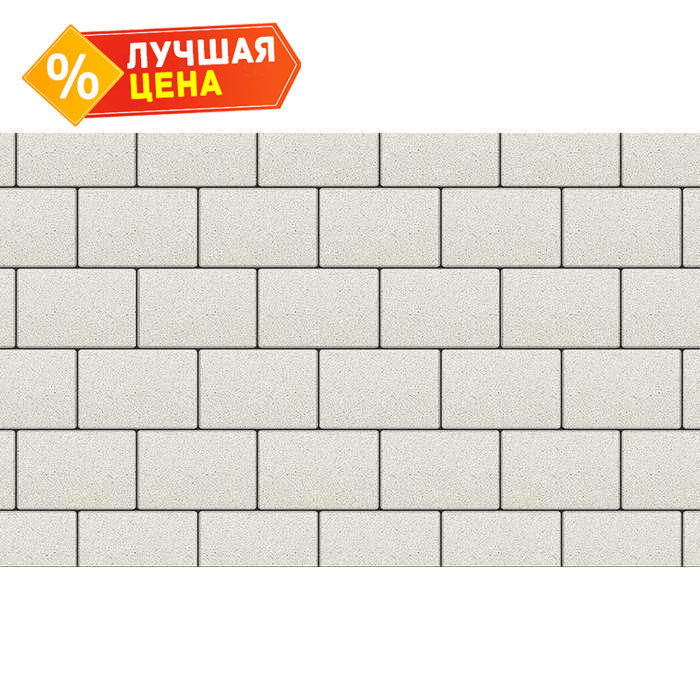 Плитка тротуарная Прямоугольник (Ла-Линия) Б.1.П.8 гранит белый, 300x200x80 мм