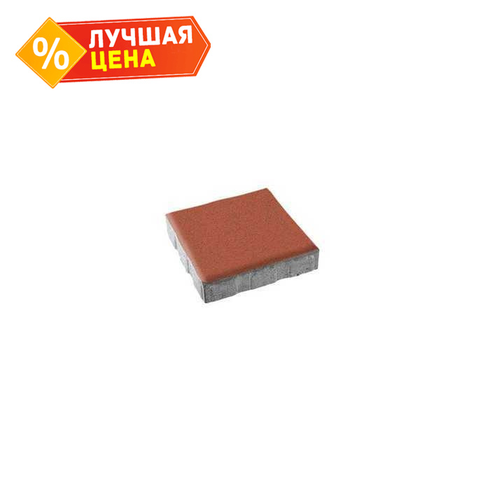Плитка тротуарная Квадрум Б.5.К.6 гладкий красный 500x500x60 мм