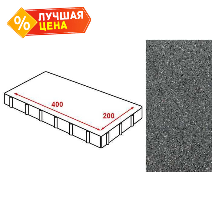 Плита тротуарная Готика Granite FERRO, Исетский, 400x200x80 мм