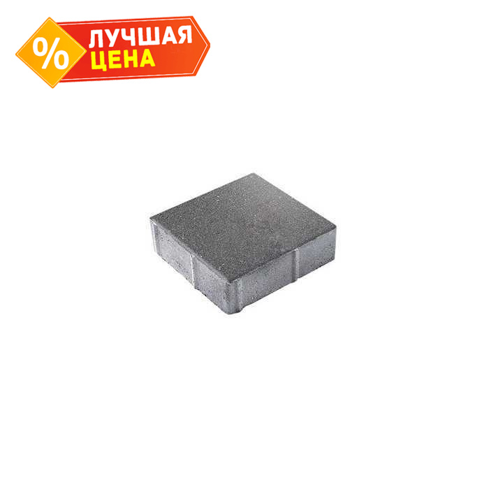 Плитка тротуарная Квадрат (ЛА-Линия) Б.1.К.8 гладкий серый 300x300x80 мм