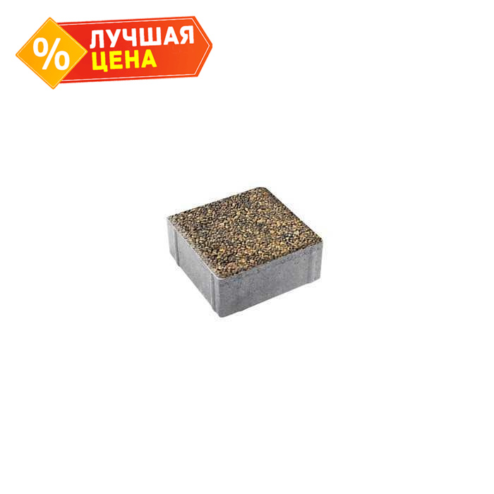 Плитка тротуарная Квадрат (ЛА-Линия) А.2.К.4 Листопад гладкий Арабская ночь 200x200x40 мм