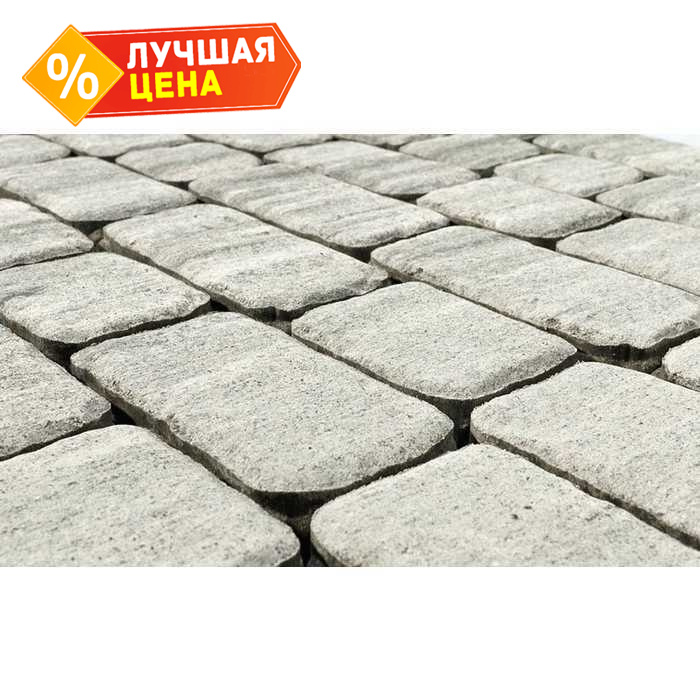 Плитка тротуарная BRAER Ривьера Color Mix Туман, 132x60 мм