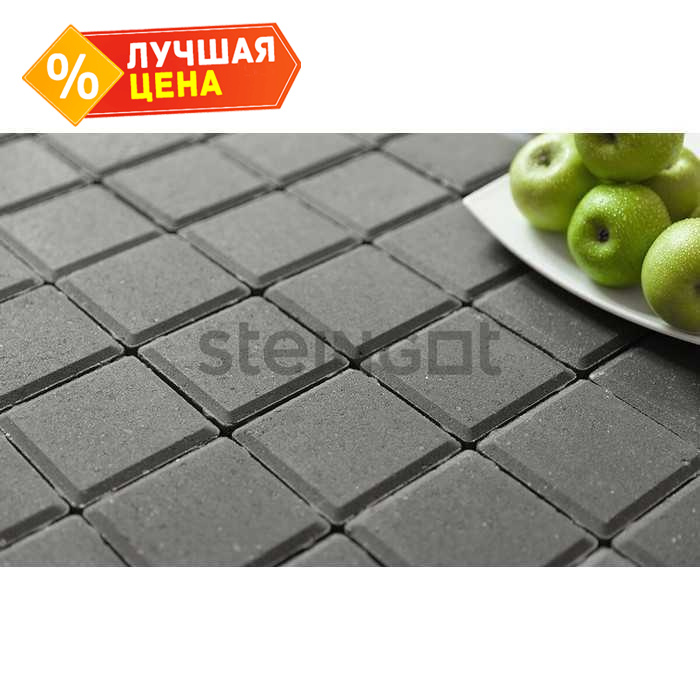 Плитка тротуарная Steingot Моно, Квадрат, серый, 300x300x50 мм