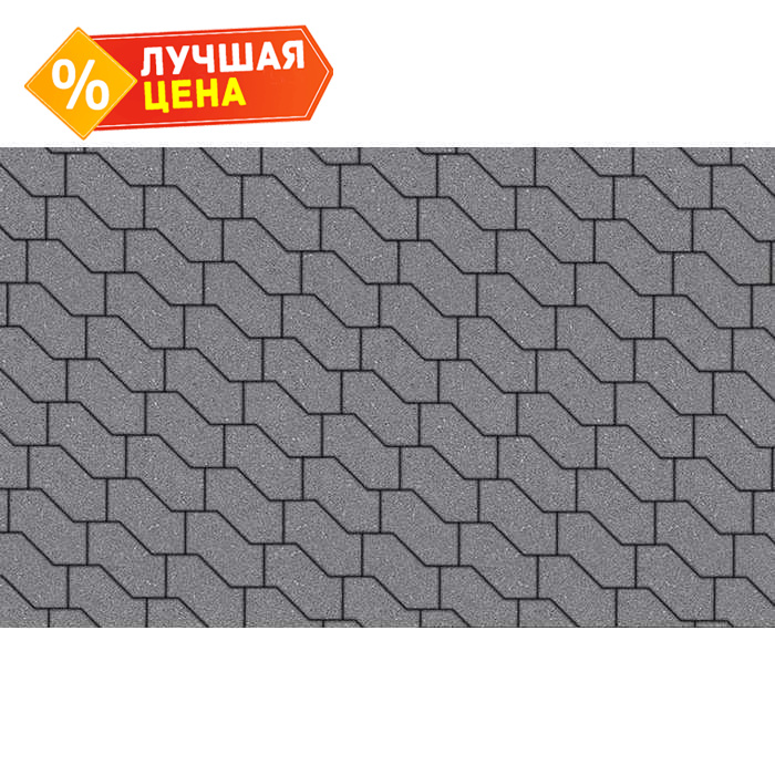 Плитка тротуарная S-Форма В.3.Ф.10 гладкий серый 172x94x100 мм