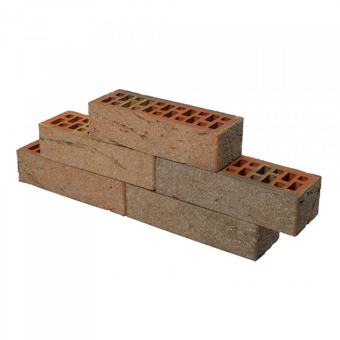 Кирпич BRAER облицовочный БРАЕР кладка кора дуба, М150, 250х85х65 мм