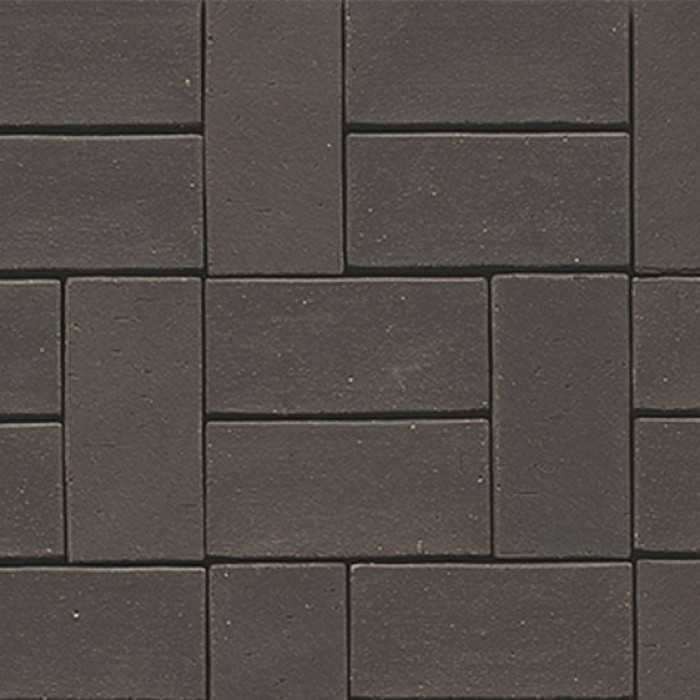 Клинкерная брусчатка Muhr №05 Eisenschmelz Schwarzbraun, 200x100x52 мм