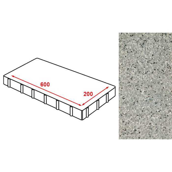 Плита тротуарная Готика Granite FERRO, Белла Уайт 600x200x60 мм