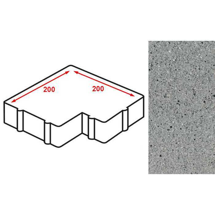 Плитка тротуарная Готика Granite FERRO, калипсо, Цветок Урала 200x200x60 мм