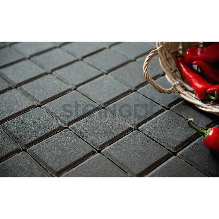 Плитка тротуарная Steingot Моно, Квадрат, черный, 100x100x60 мм